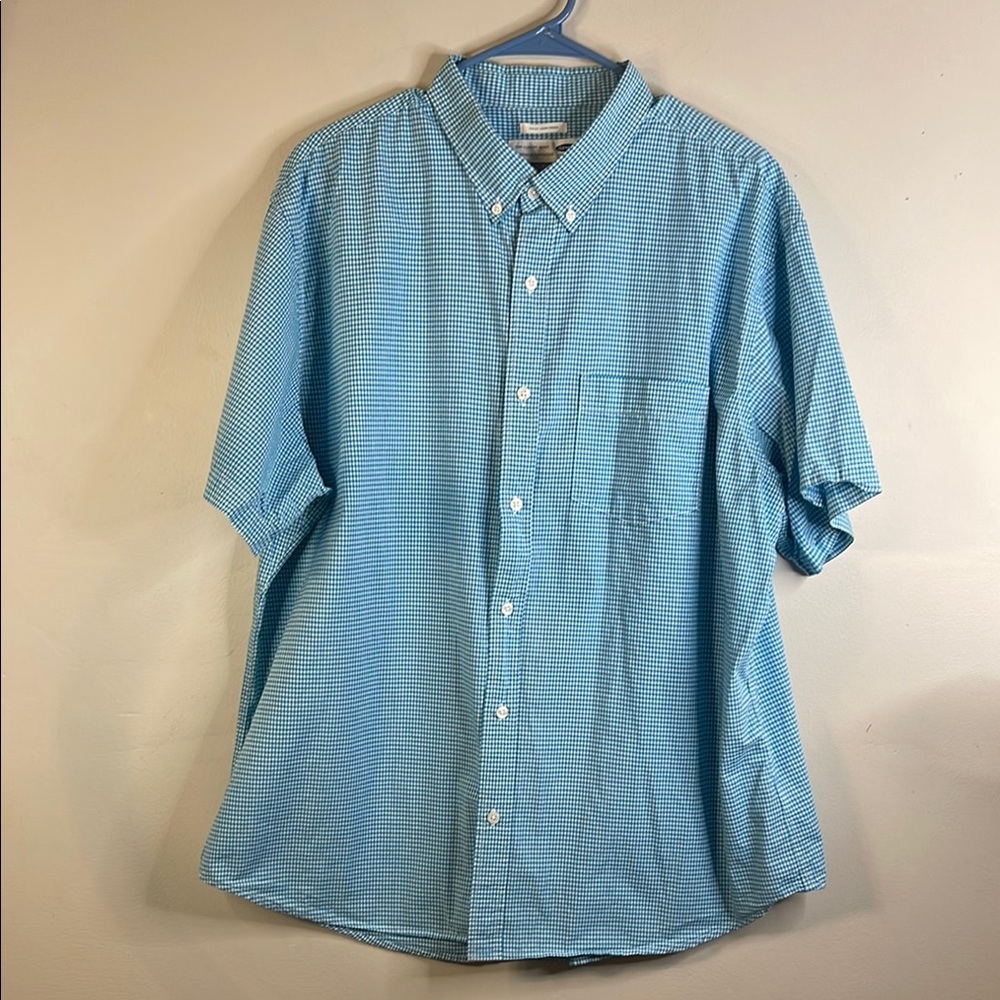 Old Navy Men’s Blue Gingham Button Down Shirt Size XXL #68